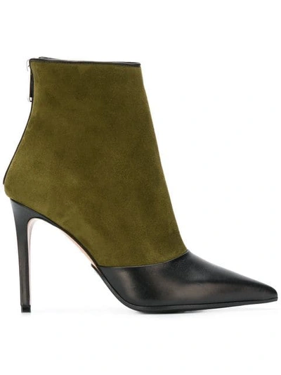 Balmain Toe Capped Boots In Green