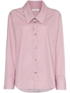 DELADA EXAGGERATED COLLAR AND OVERSIZED COTTON SHIRT