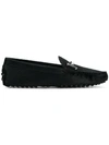 TOD'S TOD'S DOUBLE T GOMMINO LOAFERS - BLACK