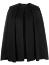 ALEXANDER MCQUEEN ALEXANDER MCQUEEN PLEATED CAPE - BLACK