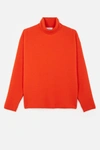 AMI ALEXANDRE MATTIUSSI TURTLENECK OVERSIZE FIT DOUBLE FACE RIB SWEATER,H18K20500912813502