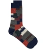 ANONYMOUS ISM Anonymous Ism Patchwork Crew Sock,15030600-4870