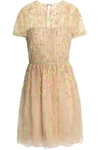 VALENTINO BEAD-EMBELLISHED TULLE MINI DRESS,3074457345618764395