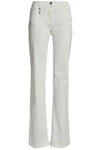 ROBERTO CAVALLI EMBELLISHED MID-RISE BOOTCUT JEANS,3074457345619195188
