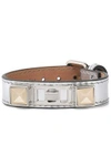 PROENZA SCHOULER WOMAN METALLIC LEATHER, SILVER AND GOLD-TONE BRACELET SILVER,GB 1050808876883