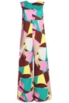 M MISSONI WOMAN PRINTED STRETCH-COTTON JUMPSUIT BROWN,AU 3024088873095874