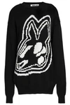 MCQ BY ALEXANDER MCQUEEN WOMAN INTARSIA COTTON jumper BLACK,AU 1050809069976