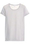 JAMES PERSE WOMAN SLUB WOOL-BLEND JERSEY T-SHIRT LIGHT GRAY,GB 1050808937901