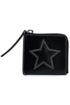 MCQ BY ALEXANDER MCQUEEN MCQ ALEXANDER MCQUEEN WOMAN EMBROIDERED LEATHER WALLET BLACK,3074457345619193882