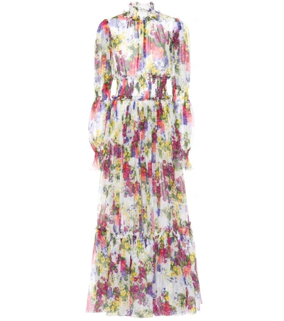 Dolce & Gabbana Floral Silk Maxi Dress In Multicoloured