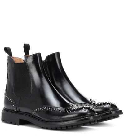 Church's Ketsby Met Studded Glossed-leather Chelsea Boots In Black