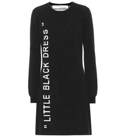 Off-white Minikleid Mit Slogan In Nero