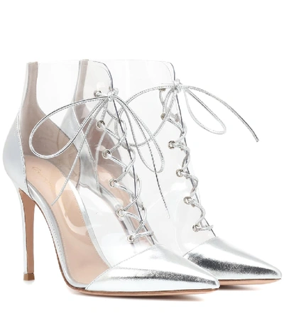 Gianvito Rossi Icon 105 Pvc Ankle Boots In Silver