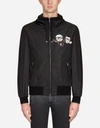 DOLCE & GABBANA COTTON SWEATSHIRT WITH DESIGNERS' PATCHES AND HOOD,G9MJ5ZG7QVEN0000