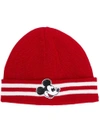 GCDS GCDS MICKEY MOUSE BEANIE HAT - RED