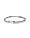 DAVID YURMAN CABLE BUCKLE BRACELET WITH 18K GOLD IN SILVER, 4MM,PROD212930089