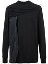 RICK OWENS DRAPED PANEL SWEATSHIRT