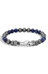 John Hardy Sterling Silver Classic Chain Sodalite & Hematite Beaded Bracelet In Silver
