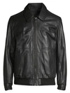 ANDREW MARC Vaughn Leather Bomber Jacket