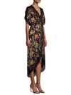 ALICE AND OLIVIA Adele Floral High-Low Wrap Dress
