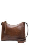 Frye Melissa Antique Leather Zip Crossbody Bag In Cognac