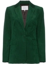 FRAME FRAME FITTED CORDUROY COTTON-BLEND JACKET - GREEN