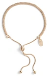 Argento Vivo Mesh Slider Bracelet In Rose Gold