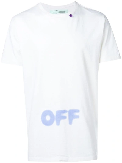 Off-white 灰白色 Blurred T 恤 In White