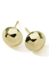 Ippolita 18kt Yellow Gold Classico Small Hammered Ball Stud Earrings In Yellow Gold