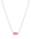 Kendra Scott Signature Elisa Necklace, 15 In Gold/blush