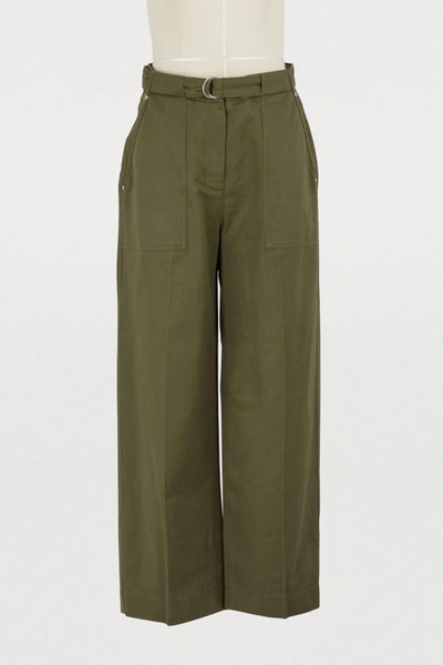 Rag & Bone Lora Wide Leg Trousers In Green