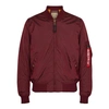 ALPHA INDUSTRIES MA1-TT BURGUNDY SHELL BOMBER JACKET