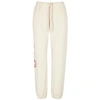 Gucci Heavy-felted Cotton Jersey Jogger Sweatpants W/ Interlock Gg Print In Off-white Felted Cotton