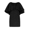 CALVIN KLEIN 205W39NYC BLACK ROSE-JACQUARD CAPE DRESS