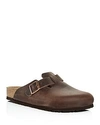 Birkenstock Boston Oiled Sabot In Habana Leather In Brown