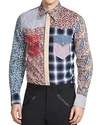 DSQUARED2 DSQUARED2 PRINTED PATCHWORK REGULAR FIT WESTERN SHIRT,S71DM0251S49264