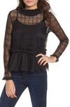 KENDALL + KYLIE VICTORIAN LACE TOP,731FA181016M