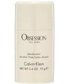 CALVIN KLEIN MEN'S OBSESSION FOR MEN DEODORANT STICK, 2.6-OZ.