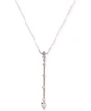 NINA CUBIC ZIRCONIA & STONE BAR LARIAT NECKLACE, 17" + 3" EXTENDER