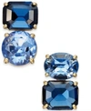 Kate Spade Double Drop Asymmetrical Stud Earrings In Blue Multi
