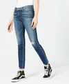 Hudson Tally Unfamed Hem Skinny Jeans In Side Bar