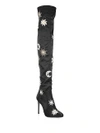 AQUAZZURA DORADO EMBELLISHED SATIN OVER-THE-KNEE BOOTS,0400097859252