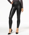 SPANX WOMEN'S FAUX-LEATHER TUMMY CONTROL LEGGINGS