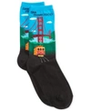 HOT SOX WOMEN'S GOLDEN GATE FASHION CREW SOCKS