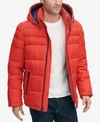 Tommy Hilfiger Men's Quilted Puffer Jacket, Created For Macy's In Orange