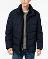 Calvin Klein Men's Big & Tall Full-zip Puffer Coat, Created For Macy's In Rich Indigo