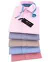 Tommy Hilfiger Men's Athletic Fit Performance Stretch Th Flex Collar Dress Shirt, Created For Macy's In Almond