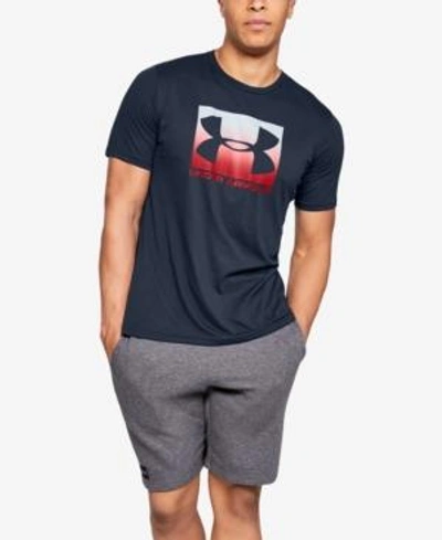 Under Armour Training Boxed Logo T-shirt In Navy