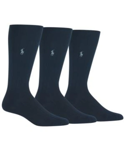 POLO RALPH LAUREN MEN'S 3-PK. SUPERSOFT RIB DRESS SOCKS