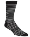 Cole Haan Men's Multi Stripe Crew Socks In Black/grey